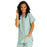 Medline ComfortEase Women's Crossover Tunic Scrub Top with Two Pockets - ComfortEase Women's Short-Sleeve Crossover Tunic Scrub Top with 2 Pockets, Size L, Seaspray - 8851JSSL