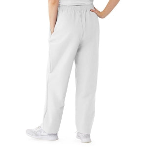 Medline ComfortEase Women's Elastic Waist Scrub Pants with 2 Pockets - ComfortEase Women's Elastic Waist 2-Pocket Scrub Pants, Size S Petite Inseam, White - 8852XTQS