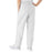 Medline ComfortEase Women's Elastic Waist Scrub Pants with 2 Pockets - ComfortEase Women's Elastic Waist 2-Pocket Scrub Pants, Size S Petite Inseam, White - 8852XTQS