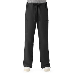 Medline ComfortEase Women's Modern Fit Cargo Scrub Pants with 4 Pockets - ComfortEase Women's Modern Fit Cargo Scrub Pants with 4 Pockets, Size 3XL Tall Inseam, Black - 8865DKWXXXLT