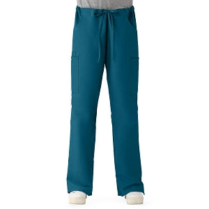 Medline ComfortEase Women's Modern Fit Cargo Scrub Pants with 4 Pockets - ComfortEase Women's Modern Fit Cargo Scrub Pants with 4 Pockets, Size M Tall Inseam, Caribbean Blue - 8865JCBMT