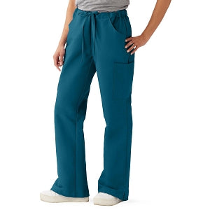 Medline ComfortEase Women's Modern Fit Cargo Scrub Pants with 4 Pockets - ComfortEase Women's Modern Fit Cargo Scrub Pants with 4 Pockets, Size M Tall Inseam, Caribbean Blue - 8865JCBMT