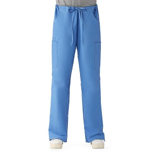 Medline ComfortEase Women's Modern Fit Cargo Scrub Pants with 4 Pockets - ComfortEase Women's Modern Fit Cargo Scrub Pants with 4 Pockets, Size XS Tall Inseam, Ceil Blue - 8865JTHXST