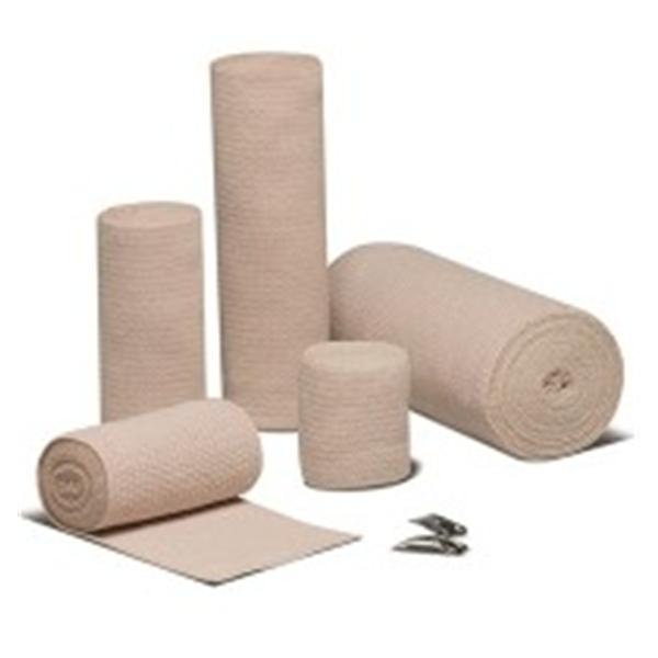 Hartmann USA Bandage REB 2"x5yd Stretch Elastic Clip Closure Tan LF Strl 10/Ca