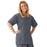 Medline AngelStat Women's V-Neck Tunic Scrub Top with 2 Pockets - AngelStat Women's V-Neck Short-Sleeve Tunic Scrub Top with 2 Pockets, Size XL, Charcoal - 893NCCXL