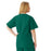 Medline AngelStat Women's V-Neck Tunic Scrub Top with 2 Pockets - AngelStat Women's V-Neck Short-Sleeve Tunic Scrub Top with 2 Pockets, Size M, Hunter Green - 893NHGM