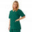 Medline AngelStat Women's V-Neck Tunic Scrub Top with 2 Pockets - AngelStat Women's V-Neck Short-Sleeve Tunic Scrub Top with 2 Pockets, Size XL, Hunter Green - 893NHGXL