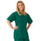 Medline AngelStat Women's V-Neck Tunic Scrub Top with 2 Pockets - AngelStat Women's V-Neck Short-Sleeve Tunic Scrub Top with 2 Pockets, Size 2XL, Hunter Green - 893NHGXXL