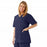 Medline AngelStat Women's V-Neck Tunic Scrub Top with 2 Pockets - AngelStat Women's V-Neck Short-Sleeve Tunic Scrub Top with 2 Pockets, Size XL, Navy - 893NNTXL