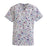 Medline AngelStat Women's V-Neck Tunic Scrub Top with 2 Pockets - AngelStat Women's V-Neck Short-Sleeve Tunic Scrub Top with 2 Pockets, Size 3XL, Provencal Print - 893NPVXXXL