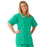 Medline AngelStat Women's V-Neck Tunic Scrub Top with 2 Pockets - AngelStat Women's V-Neck Short-Sleeve Tunic Scrub Top with 2 Pockets, Size M, Jade - 893NTJM