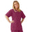 Medline AngelStat Women's V-Neck Tunic Scrub Top with 2 Pockets - AngelStat Women's V-Neck Short-Sleeve Tunic Scrub Top with 2 Pockets, Size L, Raspberry - 893NTRL