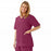 Medline AngelStat Women's V-Neck Tunic Scrub Top with 2 Pockets - AngelStat Women's V-Neck Short-Sleeve Tunic Scrub Top with 2 Pockets, Size L, Raspberry - 893NTRL