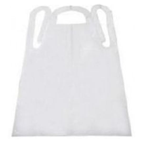 Tidi Products  Apron Polyester FoodCare Unisex White 24 in x 42 in Adult Ea, 100 EA/BX (10412)