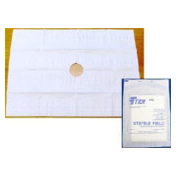 Tidi Products  Drape Utility 3" Fenestrated 18x26" 3-Ply White Sterile 50/Bx, 6 BX/CA (917272)