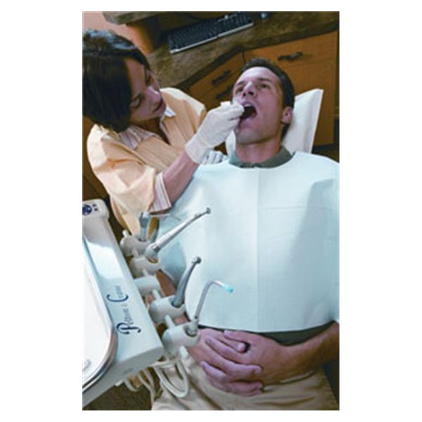 Tidi Products  Bib Patient Encore 18 in x 32 in White Tissue / Poly 300/Ca