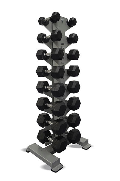 8 Pair Rubber Hex Dumbbell Set