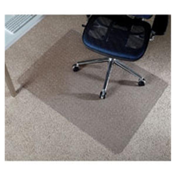 Deflecto  Dflct-O Clr Polycrbnt Chr Mt f/ Carpets 3 ft x 4 ft Ea