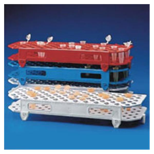 Globe Scientific  Microcentrifuge Tube Rack 100 Place White Ea