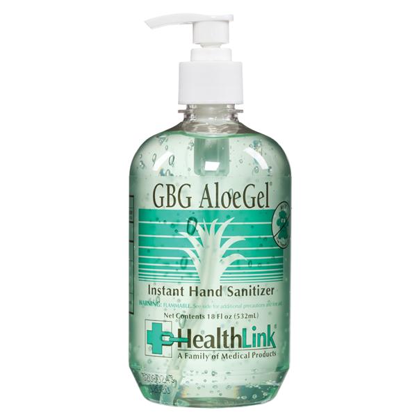Healthlink Hand Sanitizer Antimicrobial Gel GBG AloeGel 18 oz EA, 12 EA/CA (7776)