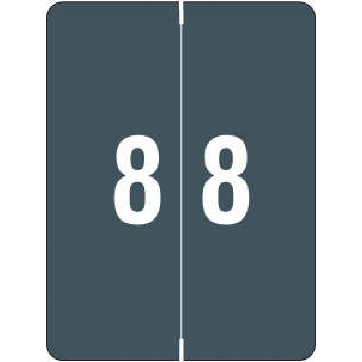 Kardex Compatible Color Code Label Numeric "8" 1 1/2" X 2" Gray Perman ...