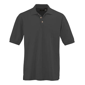 Ultraclub Men's Whisper Pique Polo - Men's Whisper Pique Polo Shirt, 60% Cotton/40% Polyester, Graphite, Size M - 8540GRAM