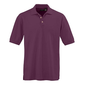 Ultraclub Men's Whisper Pique Polo - Men's Whisper Pique Polo Shirt, 60% Cotton/40% Polyester, Wine, Size 4XL - 8540WNE4XL