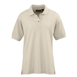 Ultraclub Ladies Whisper Pique Polo - Women's Whisper Pique Polo Shirt, 60% Cotton/40% Polyester, Stone, Size 2XL - 8541STNXXL