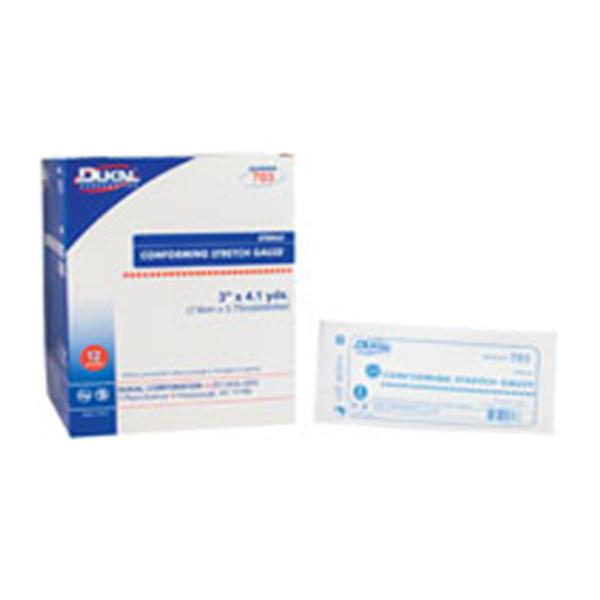 Dukal oration Bandage 3"x4.1yd Conforming Gauze White LF Sterile 12/Bg, 8 BG/CA (703)