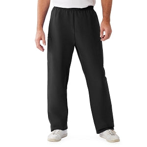 Medline ComfortEase Unisex Elastic Waist Cargo Scrub Pants with 3 Pockets - ComfortEase Unisex Elastic Waist Cargo Scrub Pants with 3 Pockets, Size 3XL Tall Inseam, Black - 9351DKWXXXLL