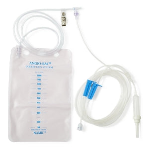 Namic Closed Fluid Systems - Waste Bag with Bifurcated 72" IV Tubing with Filtered Drip Chamber, Drape Clip, Female Luer Lock - H965940009541