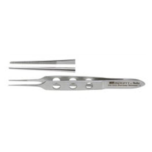 Miltex-Integra Miltex Forcep Tiss Bshp-Hrtmn Irs Padgett 3.25 .6mm Jw/G40Jm Serr SS Ea