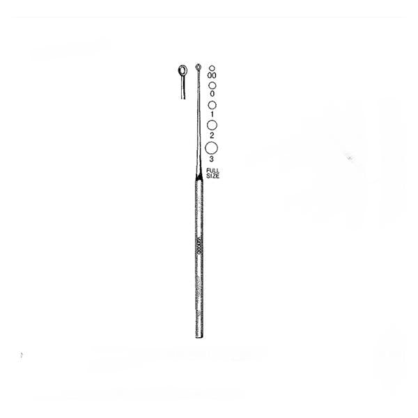 Miltex-Integra Miltex Curette Ear Buck Vantage 6-1/2" #1 Blunt Tip Straight SS Ea