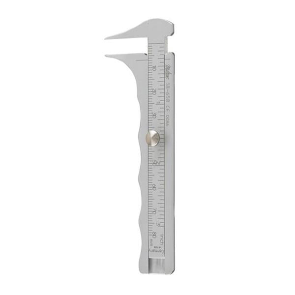 Miltex-Integra Miltex Caliper Jameson 3-3/4" Thin Tip Graduated mm/Inches Chrome Ea