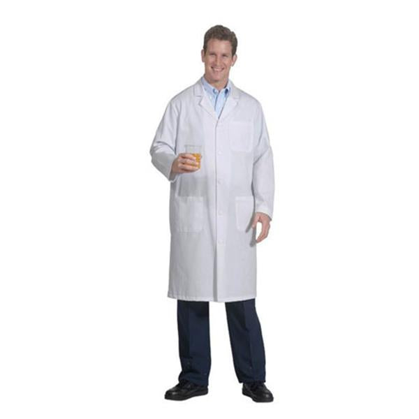 Fashion Seal Lab Coat 65% Polyester / 35% Cotton Mens White Size 44 45 in Ea