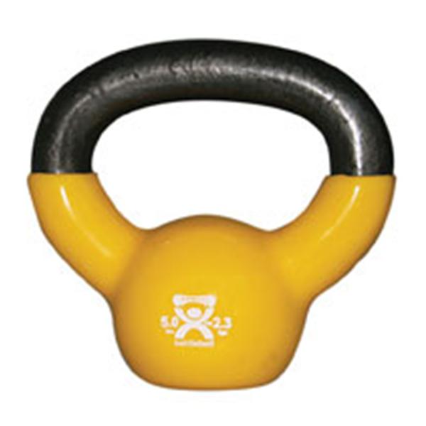 Fabrication Enterprises Kettlebell Weight CanDo 5lb Yellow Ea