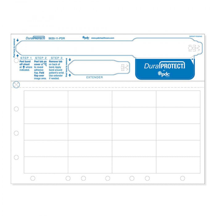 Laminate Shield Laser Wristband Tamper Evident 20 Labels Per Sheet; 2.5" X 1" 1000 Sheets/Case; 8.5" X 11" Drop-In Replacement For Laserband Lb2-Adult-L2