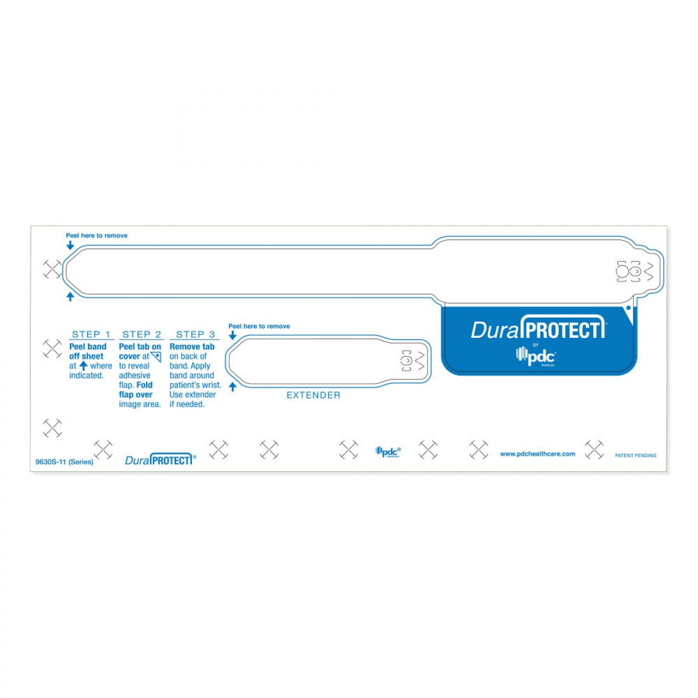 Laminate Shield Laser Wristband Adult Wristband With Extender Tamper Evident 1000 Sheets/Case: 4.25" X 11"