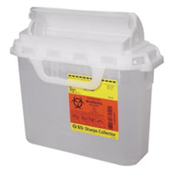 Becton-Dickinson Collector Sharps 5.4qt Horizontal Drop Clear EA, 20 EA/CA (305551)