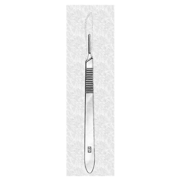BR Surgical Handle Scalpel Blade #3 12cm Stainless Steel Autoclavable Rsbl Ea