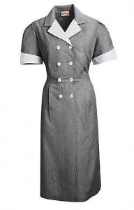 Vf Workwear-Div / Vf Imagewear (W) Lapel Dresses - Double-Breasted 75 Poly/25 Cotton Scrub Dress, Black, Size S - 9S01BKS