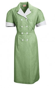 hunter green scrub dress Vf Workwear-Div / Vf Imagewear (W) Lapel Dresses