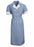 Vf Workwear-Div / Vf Imagewear (W) Lapel Dresses - Double-Breasted 75 Poly/25 Cotton Scrub Dress, Navy, Size XL - 9S01NVXL