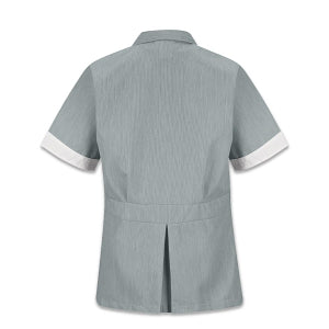 Vf Workwear-Div / Vf Imagewear (W) Ladies Double-Breasted Lapel Tops - Double Breasted Women's Tunic, Hunter Green, Stripe, Size 2XL - 9S03HUXXL