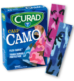 Medibadge, Inc Camouflage Bandages - Camouflage Bandage, Pink and Blue, 3" x 3/4" - AB113