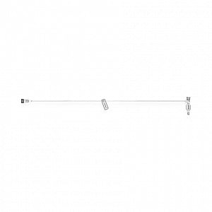 ICU Medical Microbore Extension Sets - Microbore Extension Set with Locking Spin Collar, Pre-Pierced T-Site, 5" - 11402-28