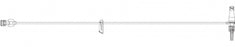 ICU Medical Microbore Extension Sets - Microbore Extension Set, Female Adapter, Removable Slide Clamp, MicroClave Rotating Luer T-Connector, 5" - 12545-02