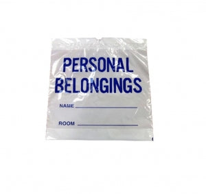 Action Bag Company Personal Belonging Bags - Patient Belonging Bag, Drawstring, Clear, Blue Print, 1.25 mL, 20" x 20" - PBB202004CRH