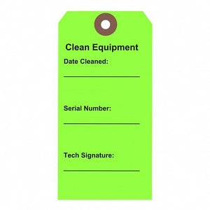 Action Health Equipment Status Tags - Clean Equipment Tag, 4.75