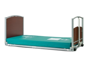 Accora Floor Long-Term Hospital Beds - Floor Hospital Bed with Headboard and Footboard, Cherry, 42" W x 84" L, Quick Ship - FB42X84CHY